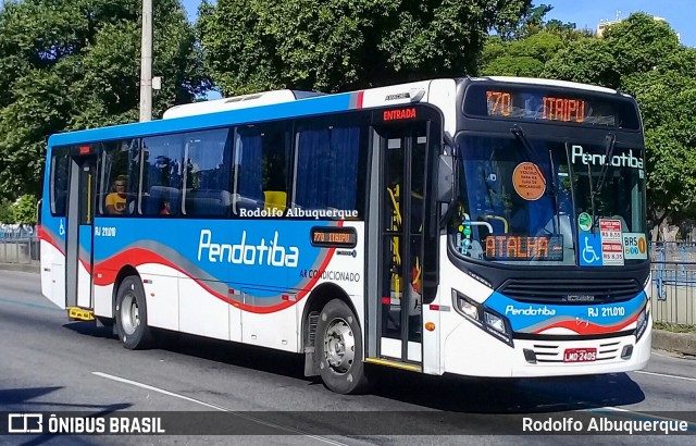 Viação Pendotiba RJ 211.010 na cidade de Rio de Janeiro, Rio de Janeiro, Brasil, por Rodolfo Albuquerque. Número da foto: #10239513.