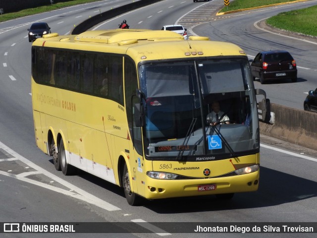 Viação Itapemirim 5863 na cidade de Lavrinhas, São Paulo, Brasil, por Jhonatan Diego da Silva Trevisan. ID da foto: 10265899.