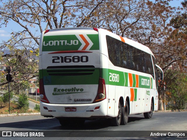 Empresa Gontijo de Transportes 21680 na cidade de Montes Claros, Minas Gerais, Brasil, por Andrew Campos. ID da foto: 10266659.