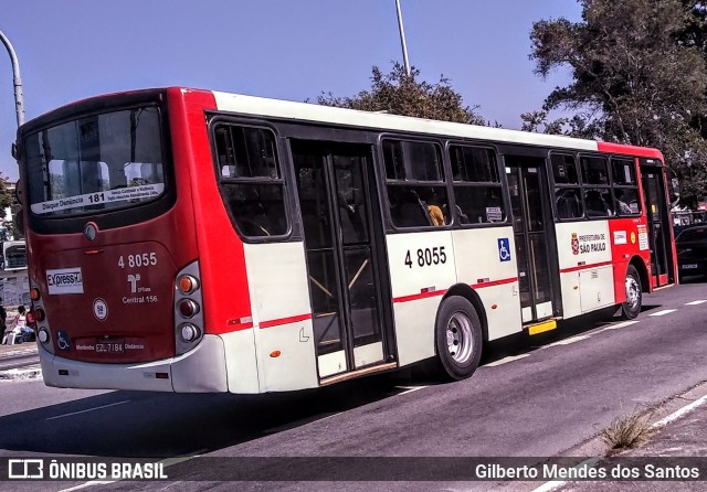 Express Transportes Urbanos Ltda 4 8055 na cidade de São Paulo, São Paulo, Brasil, por Gilberto Mendes dos Santos. ID da foto: 10264342.