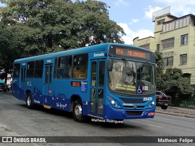 SM Transportes 20421 na cidade de Belo Horizonte, Minas Gerais, Brasil, por Matheus  Felipe. ID da foto: 10266100.