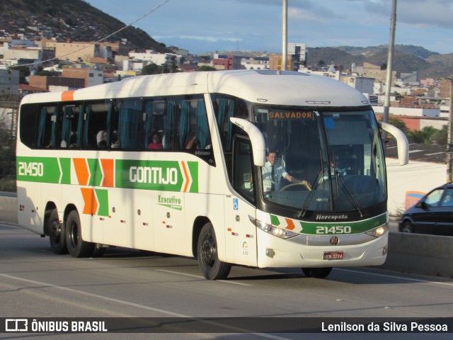 Empresa Gontijo de Transportes 21450 na cidade de Caruaru, Pernambuco, Brasil, por Lenilson da Silva Pessoa. Número da foto: #10264958.