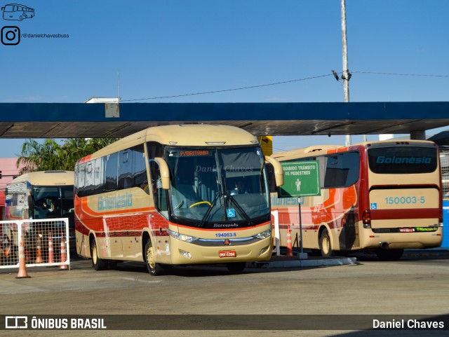 Auto Viação Goianésia 194003-5 na cidade de Goiânia, Goiás, Brasil, por Daniel Chaves. Número da foto: #10265690.