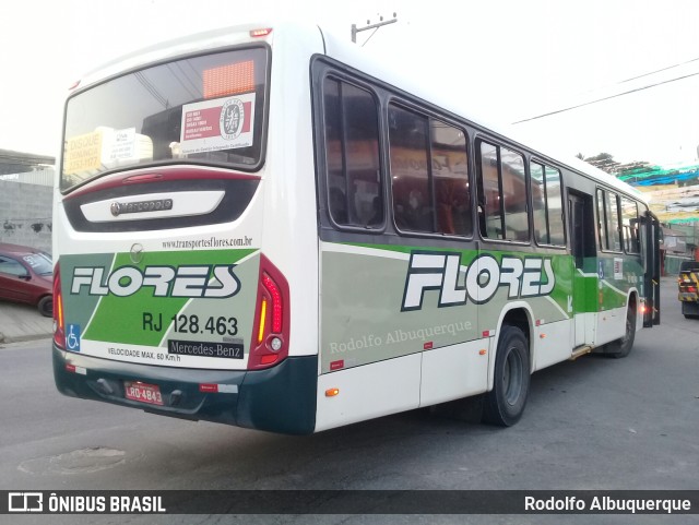 Transportes Flores RJ 128.463 na cidade de São João de Meriti, Rio de Janeiro, Brasil, por Rodolfo Albuquerque. ID da foto: 10265724.