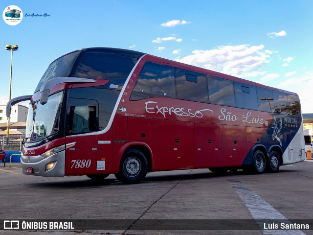 Expresso São Luiz 7880 na cidade de Goiânia, Goiás, Brasil, por Luis Santana. ID da foto: 10265339.