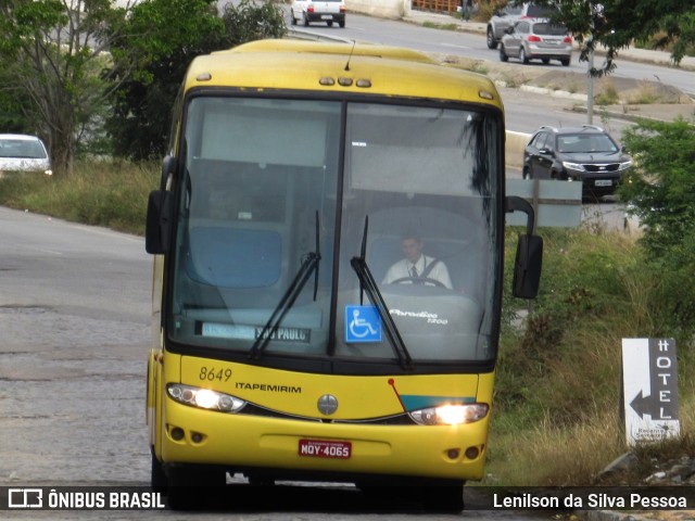 Viação Itapemirim 8649 na cidade de Caruaru, Pernambuco, Brasil, por Lenilson da Silva Pessoa. ID da foto: 10264883.