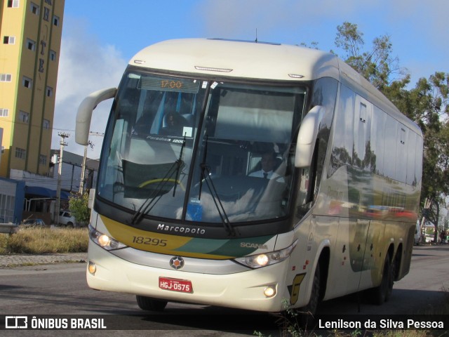 Empresa Gontijo de Transportes 18295 na cidade de Caruaru, Pernambuco, Brasil, por Lenilson da Silva Pessoa. ID da foto: 10267406.