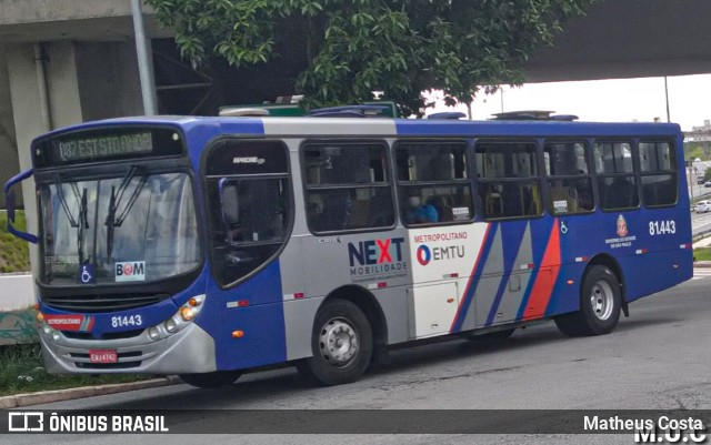 Next Mobilidade - ABC Sistema de Transporte 81.443 na cidade de São Paulo, São Paulo, Brasil, por Matheus Costa. ID da foto: 10268961.