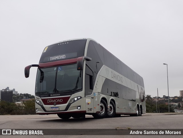 Viação Diamond Turismo 21407 na cidade de São Paulo, São Paulo, Brasil, por Andre Santos de Moraes. Número da foto: #10268980.