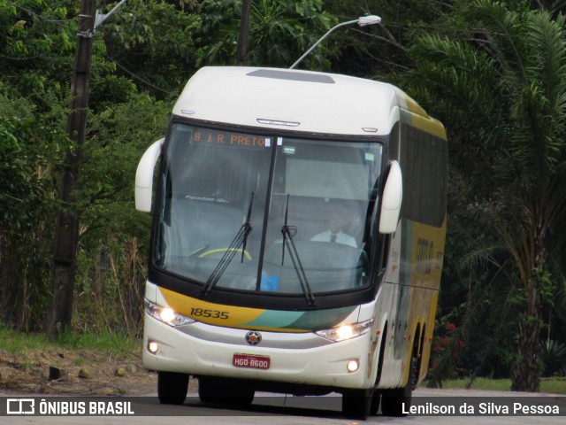 Empresa Gontijo de Transportes 18535 na cidade de Recife, Pernambuco, Brasil, por Lenilson da Silva Pessoa. ID da foto: 10267311.