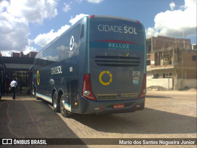 Viação Cidade Sol 8510 na cidade de Baixa Grande, Bahia, Brasil, por Mario dos Santos Nogueira Junior. Número da foto: #10268916.