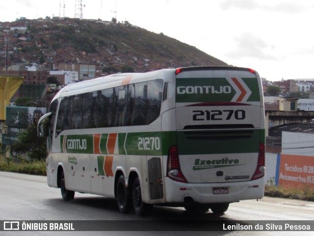 Empresa Gontijo de Transportes 21270 na cidade de Caruaru, Pernambuco, Brasil, por Lenilson da Silva Pessoa. ID da foto: 10267496.