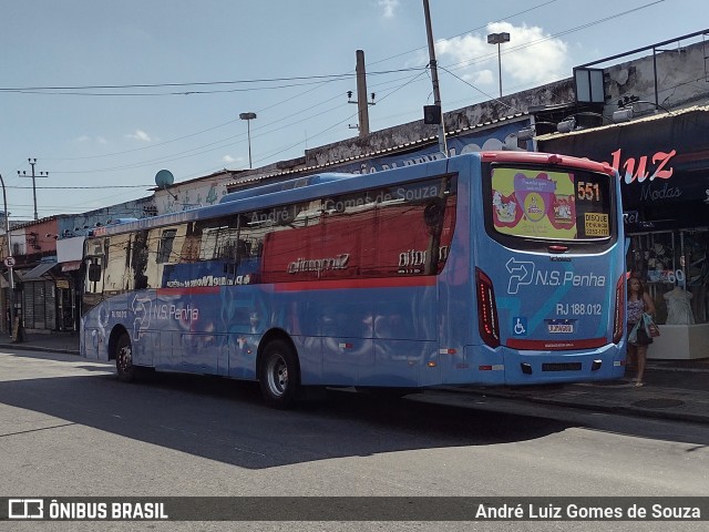 Viação Nossa Senhora da Penha RJ 188.012 na cidade de Rio de Janeiro, Rio de Janeiro, Brasil, por André Luiz Gomes de Souza. Número da foto: #10268843.