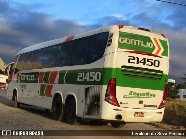 Empresa Gontijo de Transportes 21450 na cidade de Caruaru, Pernambuco, Brasil, por Lenilson da Silva Pessoa. ID da foto: 10270439.