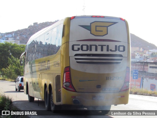 Empresa Gontijo de Transportes 18295 na cidade de Caruaru, Pernambuco, Brasil, por Lenilson da Silva Pessoa. ID da foto: 10270445.