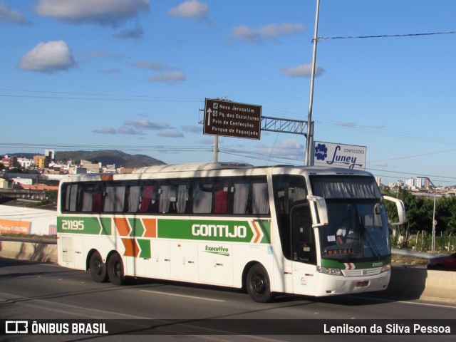 Empresa Gontijo de Transportes 21195 na cidade de Caruaru, Pernambuco, Brasil, por Lenilson da Silva Pessoa. ID da foto: 10270261.