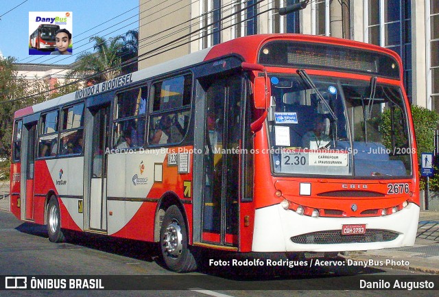 Expresso CampiBus 2676 na cidade de Campinas, São Paulo, Brasil, por Danilo Augusto. ID da foto: 10269735.