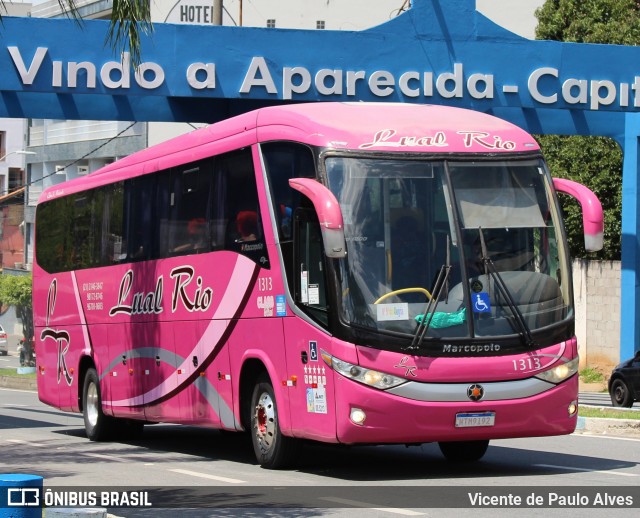 Lual Rio Turismo e Fretamento 1313 na cidade de Aparecida, São Paulo, Brasil, por Vicente de Paulo Alves. ID da foto: 10270785.