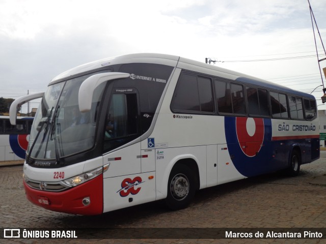 Viação São Cristóvão 2240 na cidade de Lavras, Minas Gerais, Brasil, por Marcos de Alcantara Pinto. ID da foto: 10270613.