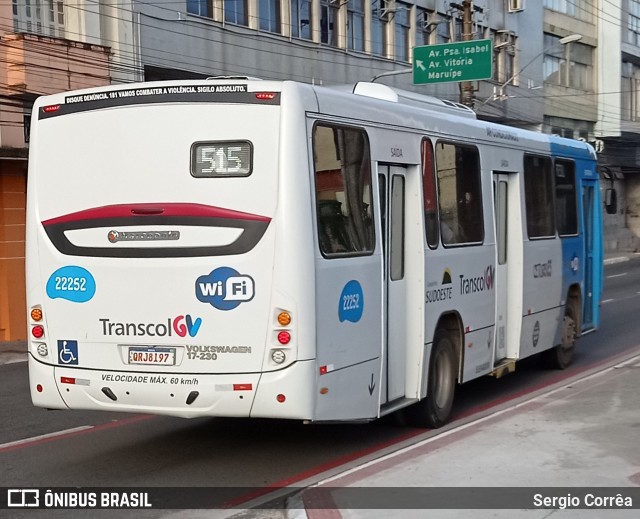 Nova Transporte 22252 na cidade de Vitória, Espírito Santo, Brasil, por Sergio Corrêa. ID da foto: 10270942.