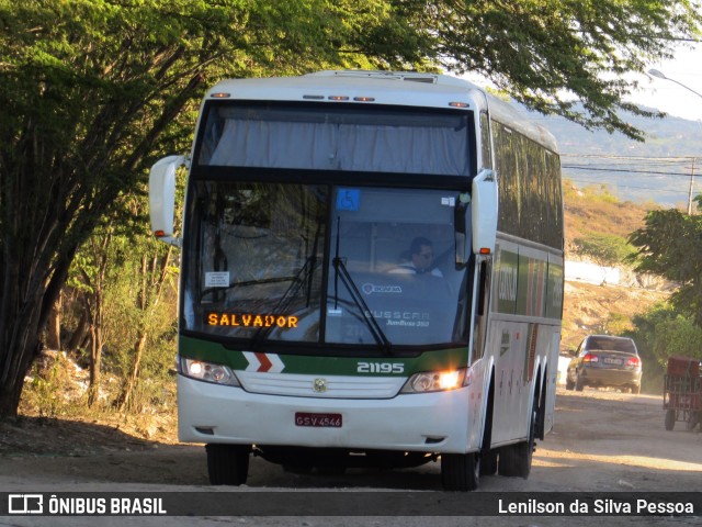 Empresa Gontijo de Transportes 21195 na cidade de Caruaru, Pernambuco, Brasil, por Lenilson da Silva Pessoa. ID da foto: 10273993.