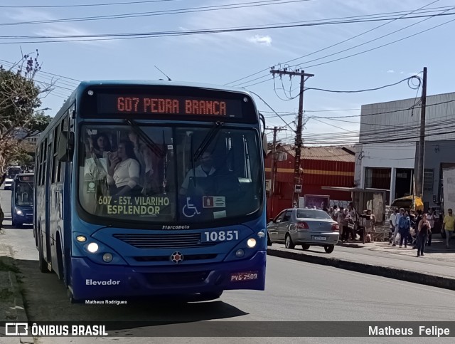 Milênio Transportes 10851 na cidade de Belo Horizonte, Minas Gerais, Brasil, por Matheus  Felipe. ID da foto: 10274503.