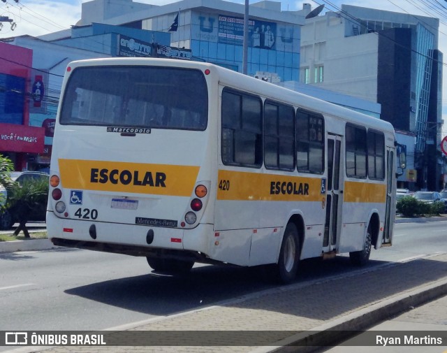 Ouro Negro Transportes e Turismo 420 na cidade de Rio das Ostras, Rio de Janeiro, Brasil, por Ryan Martins. ID da foto: 10273708.