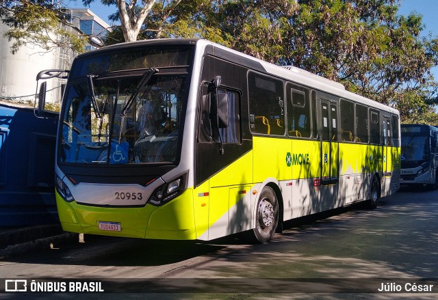 SM Transportes 20953 na cidade de Belo Horizonte, Minas Gerais, Brasil, por Júlio César. ID da foto: 10275486.