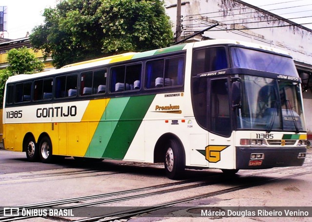 Empresa Gontijo de Transportes 11385 na cidade de Rio de Janeiro, Rio de Janeiro, Brasil, por Márcio Douglas Ribeiro Venino. ID da foto: 10274988.