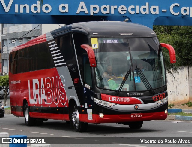 Lirabus 12197 na cidade de Aparecida, São Paulo, Brasil, por Vicente de Paulo Alves. ID da foto: 10273600.