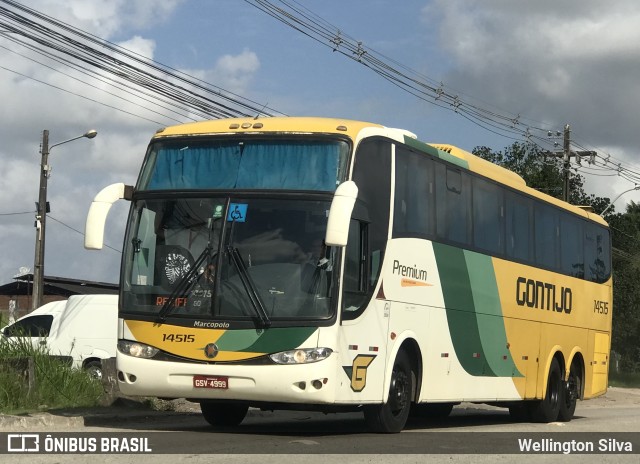 Empresa Gontijo de Transportes 14515 na cidade de Recife, Pernambuco, Brasil, por Wellington Silva. ID da foto: 10278554.