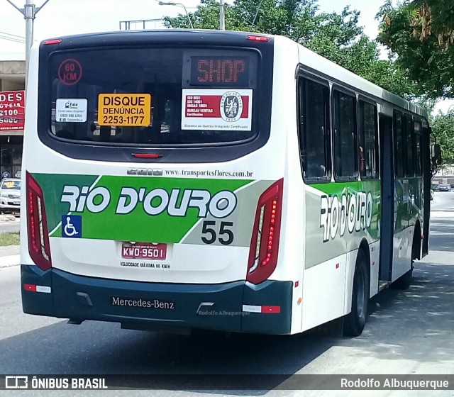 Rio D´Ouro Transportes Coletivos 55 na cidade de São João de Meriti, Rio de Janeiro, Brasil, por Rodolfo Albuquerque. Número da foto: #10277212.