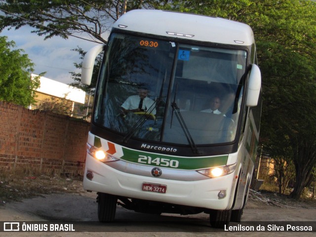 Empresa Gontijo de Transportes 21450 na cidade de Caruaru, Pernambuco, Brasil, por Lenilson da Silva Pessoa. ID da foto: 10276837.