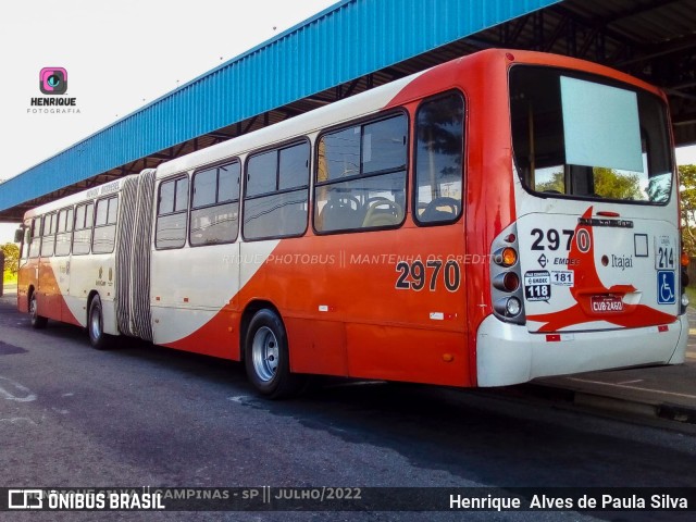 Itajaí Transportes Coletivos 2970 na cidade de Campinas, São Paulo, Brasil, por Henrique Alves de Paula Silva. ID da foto: 10279232.