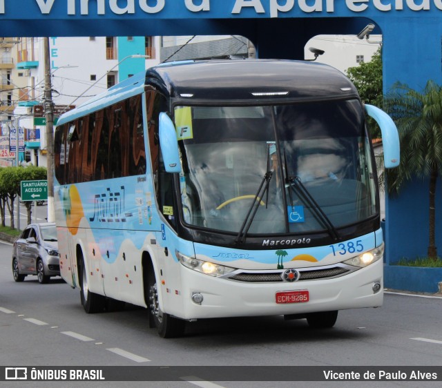 Transportadora Turística Natal 1385 na cidade de Aparecida, São Paulo, Brasil, por Vicente de Paulo Alves. ID da foto: 10276886.