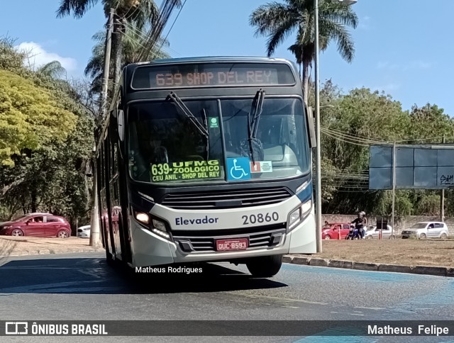 Viação Jardins 20860 na cidade de Belo Horizonte, Minas Gerais, Brasil, por Matheus  Felipe. Número da foto: #10278802.