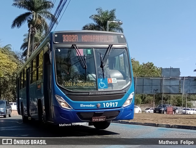 Pampulha Transportes > Plena Transportes 10917 na cidade de Belo Horizonte, Minas Gerais, Brasil, por Matheus  Felipe. ID da foto: 10278812.