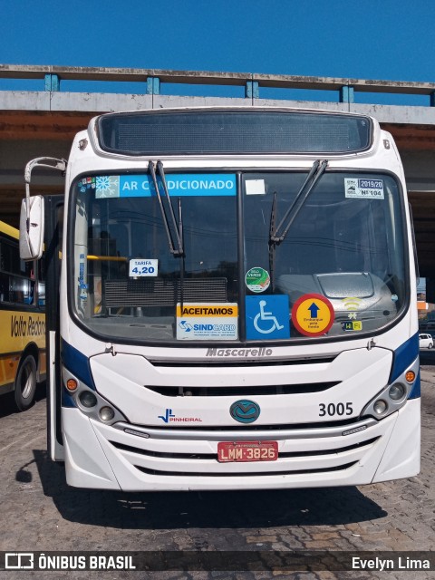 Viação Pinheiral 3005 na cidade de Volta Redonda, Rio de Janeiro, Brasil, por Evelyn Lima. Número da foto: #10279880.
