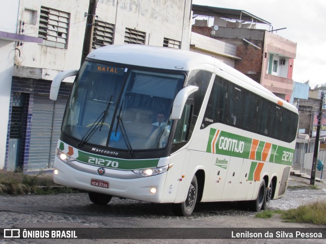 Empresa Gontijo de Transportes 21270 na cidade de Caruaru, Pernambuco, Brasil, por Lenilson da Silva Pessoa. ID da foto: 10280268.