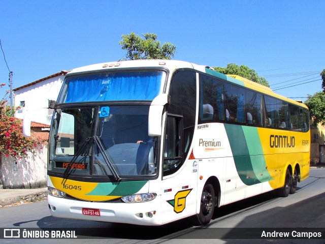 Empresa Gontijo de Transportes 16045 na cidade de Pirapora, Minas Gerais, Brasil, por Andrew Campos. ID da foto: 10282312.