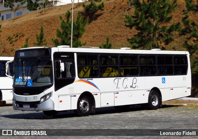 TCL - Transporte Coletivo Leo 61 na cidade de Juiz de Fora, Minas Gerais, Brasil, por Leonardo Fidelli. ID da foto: 10285544.