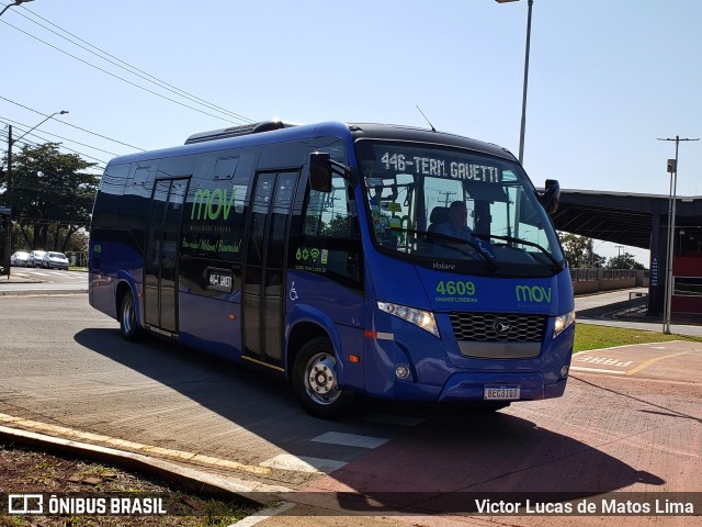 TCGL - Transportes Coletivos Grande Londrina 4609 na cidade de Londrina, Paraná, Brasil, por Victor Lucas de Matos Lima. ID da foto: 10283589.