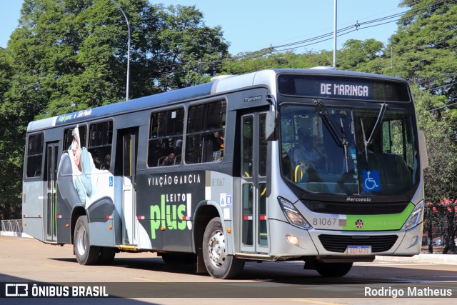 Viação Garcia 81067 na cidade de Maringá, Paraná, Brasil, por Rodrigo Matheus. Número da foto: #10284463.