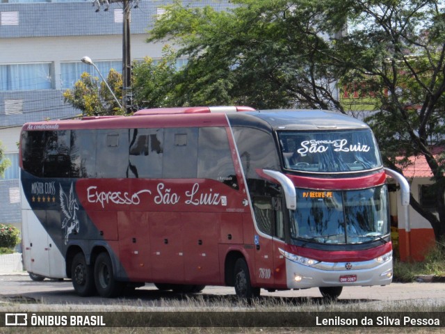 Expresso São Luiz 7810 na cidade de Caruaru, Pernambuco, Brasil, por Lenilson da Silva Pessoa. ID da foto: 10283331.