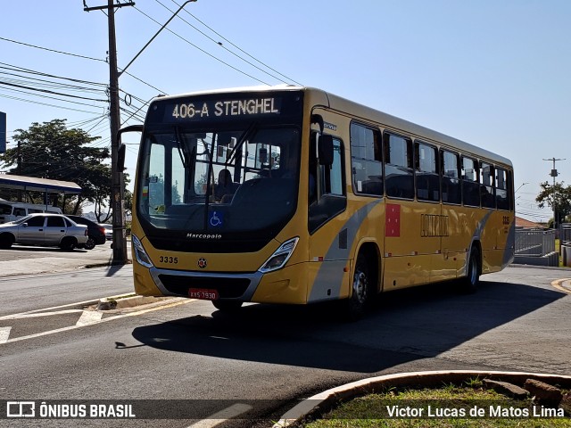 TCGL - Transportes Coletivos Grande Londrina 3335 na cidade de Londrina, Paraná, Brasil, por Victor Lucas de Matos Lima. Número da foto: #10283620.