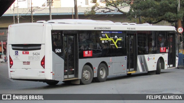 Next Mobilidade - ABC Sistema de Transporte 5424 na cidade de Santo André, São Paulo, Brasil, por FELIPE ALMEIDA. Número da foto: #10284804.