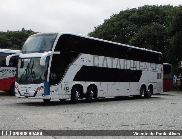 Auto Viação Catarinense 321316 na cidade de São Paulo, São Paulo, Brasil, por Vicente de Paulo Alves. ID da foto: 10287216.