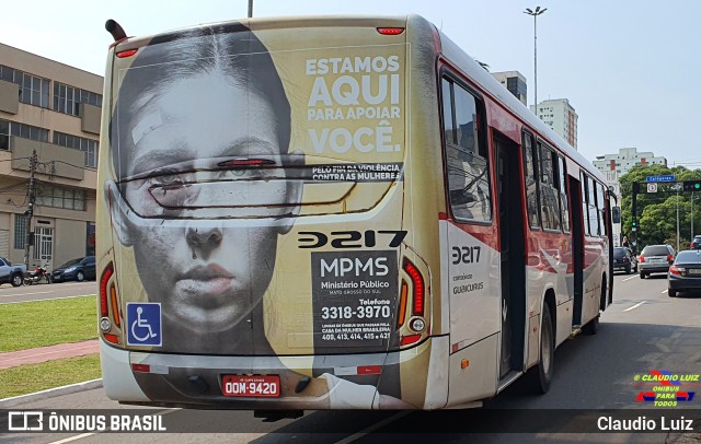 Jaguar Transportes Urbanos 3217 na cidade de Campo Grande, Mato Grosso do Sul, Brasil, por Claudio Luiz. Número da foto: #10287280.