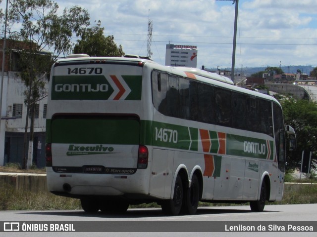 Empresa Gontijo de Transportes 14670 na cidade de Caruaru, Pernambuco, Brasil, por Lenilson da Silva Pessoa. ID da foto: 10286180.