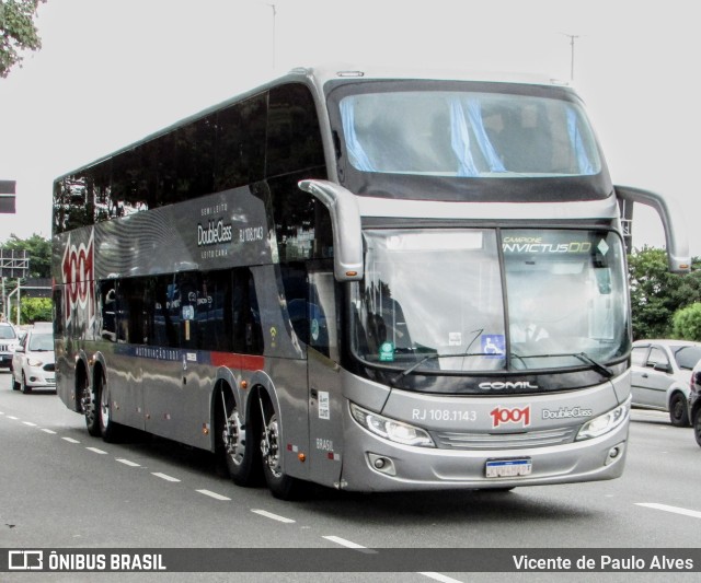 Auto Viação 1001 RJ 108.1143 na cidade de São Paulo, São Paulo, Brasil, por Vicente de Paulo Alves. Número da foto: #10287269.